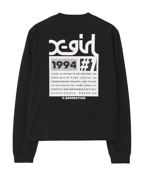 【未開封】 NUMBER GIRL ロゴTシャツ 黒 Lサイズ NUMBER ONE BOX LOGO L/S TEE｜エックスガールの通販｜&mall（アンド