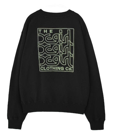 NEON BOX EMBROIDERED LOGO SWEAT TOP