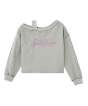 FADED LAYERED SHOULDER SWEAT TOP