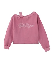 FADED LAYERED SHOULDER SWEAT TOP