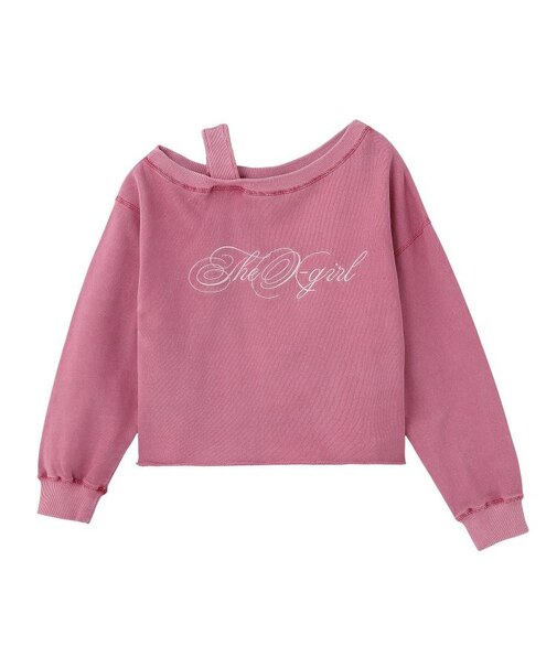 FADED LAYERED SHOULDER SWEAT TOP