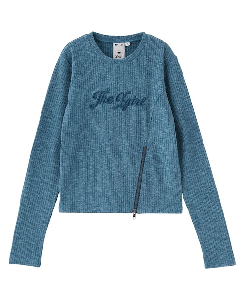 ZIP HEM COMPACT RIBBED TOP｜エックスガールの通販｜&mall（アンド