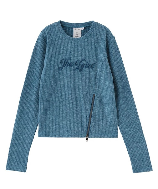 ZIP HEM COMPACT RIBBED TOP