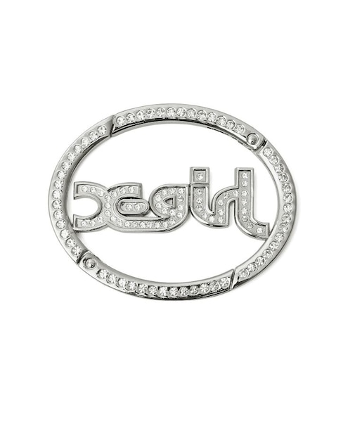 RHINESTONE MILLS LOGO CARABINER