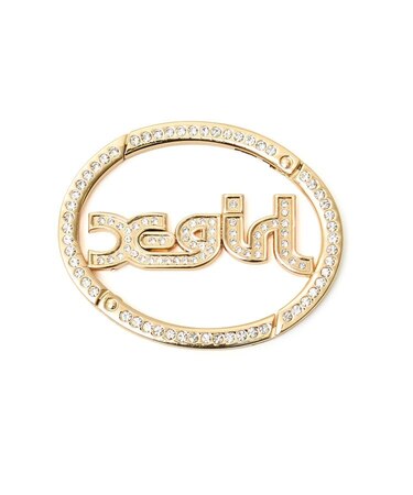 RHINESTONE MILLS LOGO CARABINER