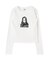 RHINESTONE LOGO AND FACE L/S COMPACT TOP