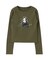 RHINESTONE LOGO AND FACE L/S COMPACT TOP