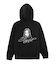 RHINESTONE LOGO AND FACE ZIP UP SWEAT HOODIE