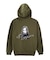 RHINESTONE LOGO AND FACE ZIP UP SWEAT HOODIE