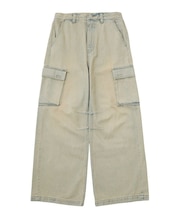 CURSIVE LOGO DENIM CARGO PANTS