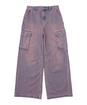 CURSIVE LOGO DENIM CARGO PANTS