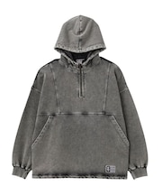 FADED FACE LABEL ANORAK SWEAT HOODIE
