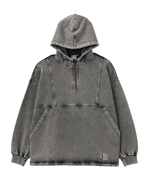 FADED FACE LABEL ANORAK SWEAT HOODIE