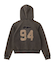 OVERDYED NUMBER PATCH ZIP UP HOODIE