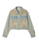 FADED FACE LABEL COMPACT DENIM JACKET