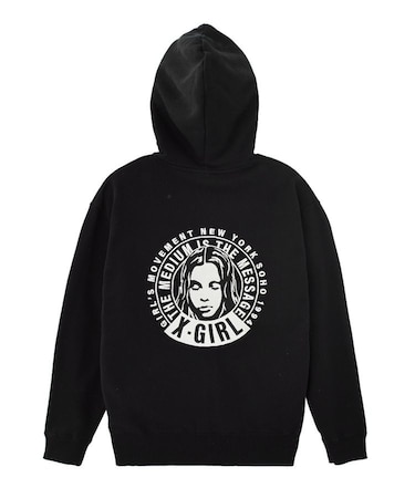 CIRCLE MESSAGE AND FACE ZIP UP SWEAT HOODIE