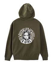 CIRCLE MESSAGE AND FACE ZIP UP SWEAT HOODIE