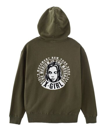 CIRCLE MESSAGE AND FACE ZIP UP SWEAT HOODIE