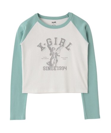ANGEL AND LOGO RAGLAN L/S BABY TEE