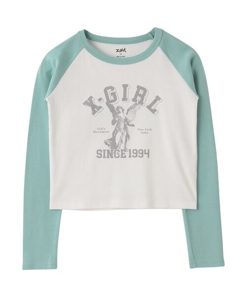 ANGEL AND LOGO RAGLAN L/S BABY TEE