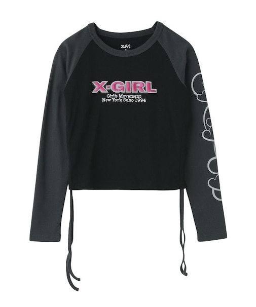 ORNAMENT HEART SLEEVE RAGLAN L/S BABY TEE