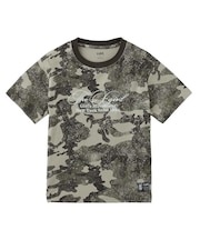 FADED CURSIVE SCRIPT LOGO CAMO S/S TEE