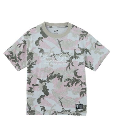 FADED CURSIVE SCRIPT LOGO CAMO S/S TEE