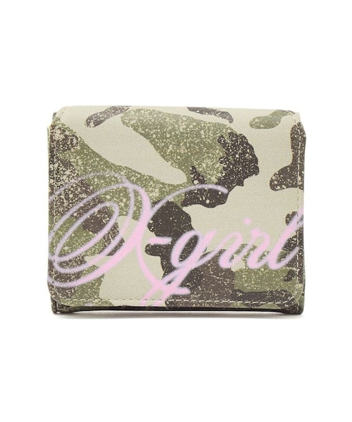 SPRAY SCRIPT LOGO MINI WALLET｜エックスガールの通販｜&mall（アンド