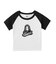 FACE EMBROIDERED PATCH RAGLAN S/S BABY TEE