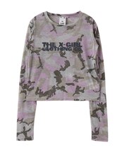 FADED CAMO SHEER L/S TOP