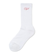 SCRIPT LOGO ONE POINT SOCKS