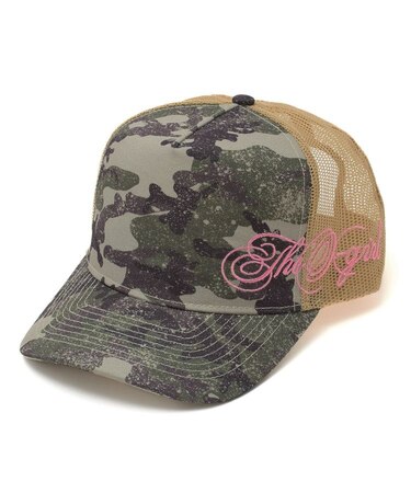 SIDE SCRIPT LOGO TRUCKER CAP