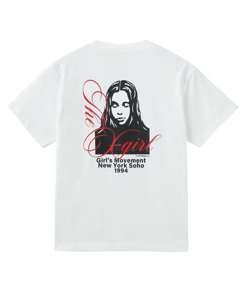 CURSIVE SCRIPT LOGO AND FACE S/S TEE