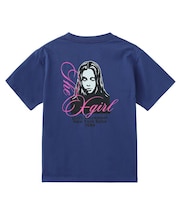 CURSIVE SCRIPT LOGO AND FACE S/S TEE