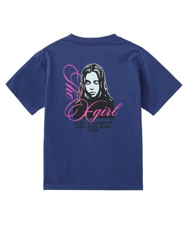 CURSIVE SCRIPT LOGO AND FACE S/S TEE