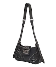XG EMBLEM BUCKLE PANELED SHOULDER BAG