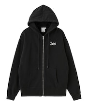EMBROIDERED LOGO ZIP UP SWEAT HOODIE