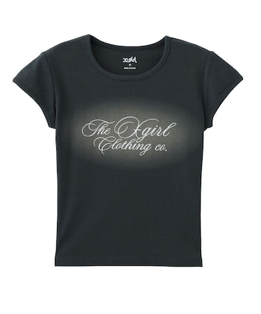 SPRAY AND CURSIVE SCRIPT LOGO S/S BABY TEE