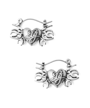 TRIBAL HEART CHARM EARRINGS