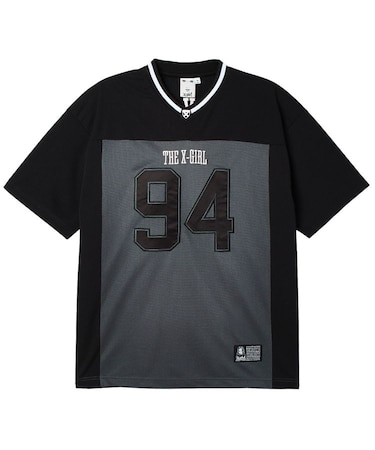 FACE LABEL FOOTBALL TEE DRESS
