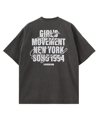 FADED MIX FONT LOGO S/S BIG TEE DRESS