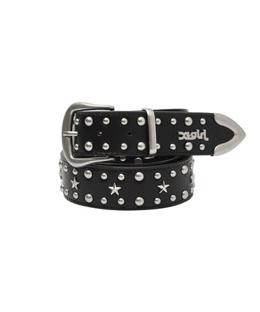 STAR STUDDED FAUX LEATHER BELT