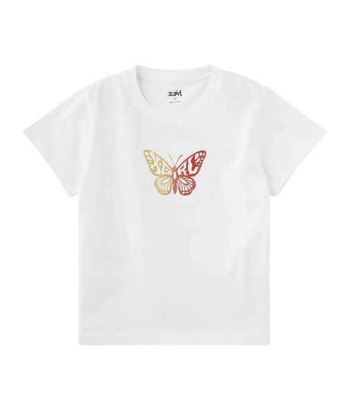 GRADIENT GLITTER BUTTERFLY S/S BABY TEE