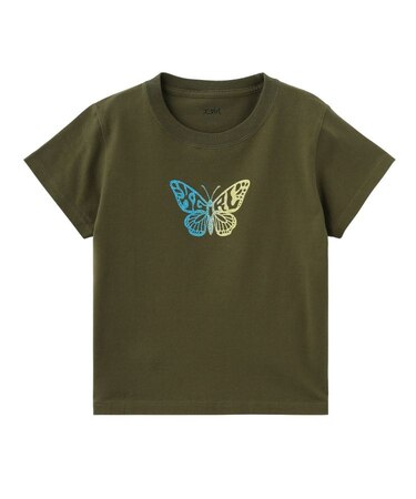 GRADIENT GLITTER BUTTERFLY S/S BABY TEE