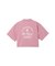 ARCH LOGO AND FACE OPEN COLLAR CROPPED SHIRT