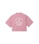 ARCH LOGO AND FACE OPEN COLLAR CROPPED SHIRT