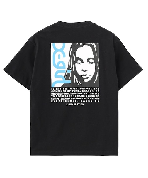 SIDE LOGO FACE LABEL S/S TEE