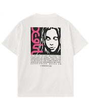 SIDE LOGO FACE LABEL S/S TEE
