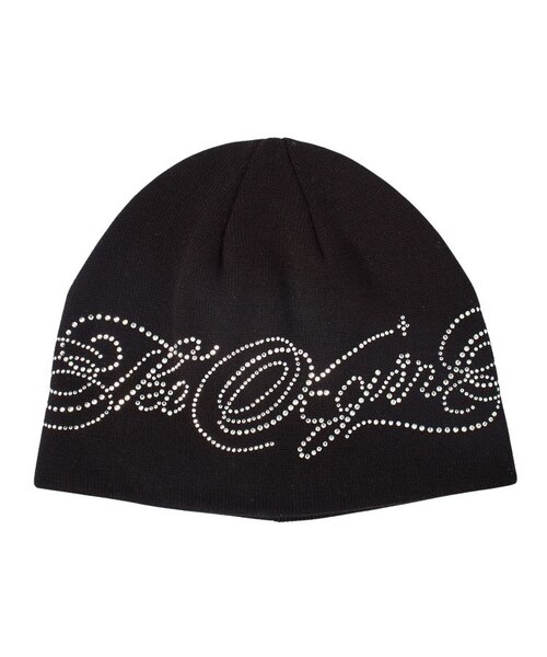 RHINESTONE DECORATIVE SCRIPT LOGO BEANIE｜エックスガールの通販
