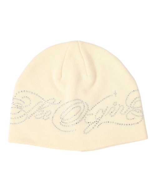 RHINESTONE DECORATIVE SCRIPT LOGO BEANIE｜エックスガールの通販